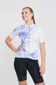 RIVANELLE BY HOLOKOLO Koszulka kolarska z krótkim rękawem - FLOWERY LADY - biały/fioletowy/niebieski