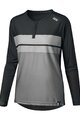 IXS Letnia koszulka kolarska z długim rękawem - FLOW LITE 1.0 W - czarny/szary