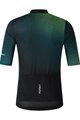 SHIMANO Koszulka kolarska z krótkim rękawem - BREAKAWAY - zielony/czarny