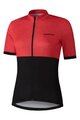 SHIMANO Koszulka kolarska z krótkim rękawem - ELEMENT - czerwony/czarny