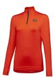 GORE Kolarska koszulka z długim rękawem - EVERYDAY THERMO 1/4-ZIP WMN - pomarańczowy
