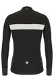 SANTINI Zimowa koszulka kolarska z długim rękawem - ADAPT WOOL - biały/czarny