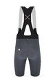 SANTINI Krótkie spodnie kolarskie z szelkami - REDUX SPEED - szary