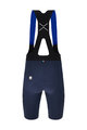 SANTINI Krótkie spodnie kolarskie z szelkami - REDUX SPEED - niebieski