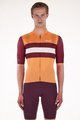 SANTINI Koszulka kolarska z krótkim rękawem - ECO SLEEK NEW BENGAL  - pomarańczowy/bordowy