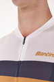SANTINI Koszulka kolarska z krótkim rękawem - ECO SLEEK NEW BENGAL  - biały/szary