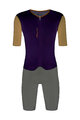 SANTINI Kombinezon kolarski - MADSS - szary/fioletowy