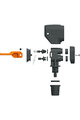 SKS pompka - MULTIVALVE EASY HEAD - czarny/pomarańczowy