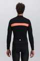 SANTINI Zimowa koszulka kolarska z długim rękawem - ADAPT WOOL  - pomarańczowy/czarny