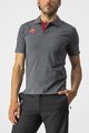 CASTELLI Kolarska koszulka z krótkim rękawem - RACE DAY POLO - szary