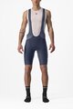CASTELLI Krótkie spodnie kolarskie z szelkami - ENDURANCE 3 - niebieski