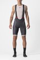 CASTELLI Krótkie spodnie kolarskie z szelkami - COMPETIZIONE KIT - szary