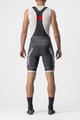 CASTELLI Krótkie spodnie kolarskie z szelkami - COMPETIZIONE KIT - szary