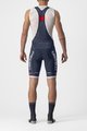 CASTELLI Krótkie spodnie kolarskie z szelkami - COMPETIZIONE KIT - niebieski