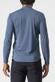 CASTELLI Kolarska koszulka z długim rękawem - TECH 2 HENLEY - niebieski