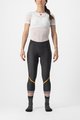 CASTELLI Kolarskie spodnie 3/4 bez szelek - VELOCISSIMA THERMAL - czarny/pomarańczowy