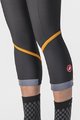 CASTELLI Kolarskie spodnie 3/4 bez szelek - VELOCISSIMA THERMAL - czarny/pomarańczowy