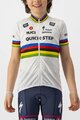 CASTELLI Koszulka kolarska z krótkim rękawem - QUICKSTEP KID JERSEY - biały