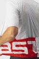 CASTELLI Koszulka kolarska z krótkim rękawem - DOWNTOWN - biały/czerwony