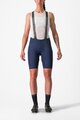 CASTELLI Krótkie spodnie kolarskie z szelkami - FREE AERO RC W - niebieski