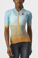 CASTELLI Koszulka kolarska z krótkim rękawem - CLIMBER&#039;S 2.0 W - jasnoniebieski/pomarańczowy