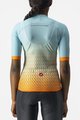 CASTELLI Koszulka kolarska z krótkim rękawem - CLIMBER&#039;S 2.0 W - jasnoniebieski/pomarańczowy