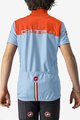CASTELLI Koszulka kolarska z krótkim rękawem - NEO PROLOGO - jasnoniebieski/pomarańczowy