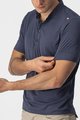 CASTELLI Kolarska koszulka z krótkim rękawem - TECH 2 POLO - niebieski