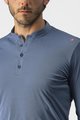 CASTELLI Kolarska koszulka z długim rękawem - TECH 2 HENLEY - niebieski