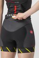 CASTELLI Krótkie spodnie kolarskie bez szelek - FREE W SHORT TRI - czarny/jasnozielony