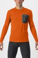 CASTELLI Zimowa koszulka kolarska z długim rękawem - UNLIMITED MERINO - pomarańczowy