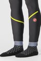 CASTELLI Długie spodnie kolarskie bez szelek - VELOCISSIMA THERMAL - czarny/jasnozielony