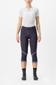 CASTELLI Kolarskie spodnie 3/4 bez szelek - VELOCISSIMA THERMAL - fioletowy