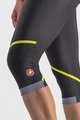 CASTELLI Kolarskie spodnie 3/4 bez szelek - VELOCISSIMA THERMAL - czarny/jasnozielony