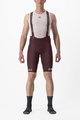 CASTELLI Krótkie spodnie kolarskie z szelkami - FREE AERO RC CLASSIC - bordowy/biały