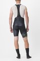 CASTELLI Krótkie spodnie kolarskie z szelkami - FREE AERO RC KIT - czarny/jasnozielony
