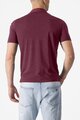 CASTELLI koszulka polo - MERINO POLO - bordowy