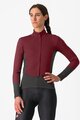 CASTELLI Kolarska ocieplana kurtka - PERFETTO AIR W - bordowy