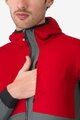 CASTELLI Kolarska kurtka przeciwwiatrowa - FLY UNLTD - czerwony/szary