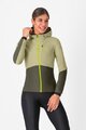 CASTELLI Kolarska ocieplana kurtka - UNLIMITED W - zielony