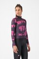 CASTELLI Zimowa koszulka kolarska z długim rękawem - BLUR THERMAL - czarny/fioletowy