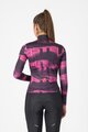 CASTELLI Zimowa koszulka kolarska z długim rękawem - BLUR THERMAL - czarny/fioletowy