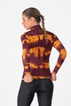 CASTELLI Zimowa koszulka kolarska z długim rękawem - BLUR THERMAL - czerwony/żółty