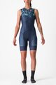 CASTELLI Kombinezon kolarski - FREE SANREMO W - niebieski/turkusowy