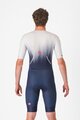 CASTELLI Kombinezon kolarski - CORE TRI SUIT SHORT SLEEVE - niebieski/biały