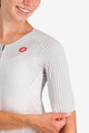 CASTELLI Kombinezon kolarski - FREE SANREMO 3 W SUIT SHORT SLEEVE - biały/srebrny/czarny