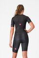 CASTELLI Kombinezon kolarski - CORE TRI W SUIT SHORT SLEEVE - czarny