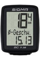 SIGMA SPORT prędkościomierz - BC 7.16 TOPLINE 016 - czarny