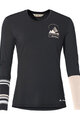 VAUDE Kolarska koszulka z długim rękawem - MONVISO MERINO - czarny/beżowy