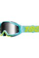 100% SPEEDLAB Okulary kolarskie - RACECRAFT - niebieski/żółty/srebrny